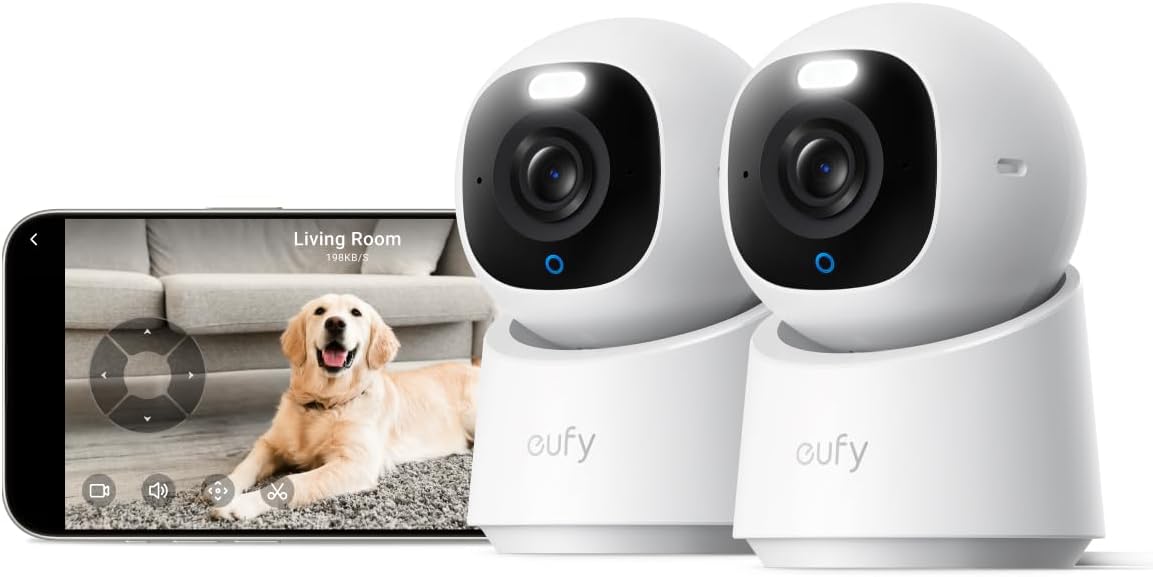 eufy Security 4K Indoor Camera E30, No Subscription, Pan and Tilt