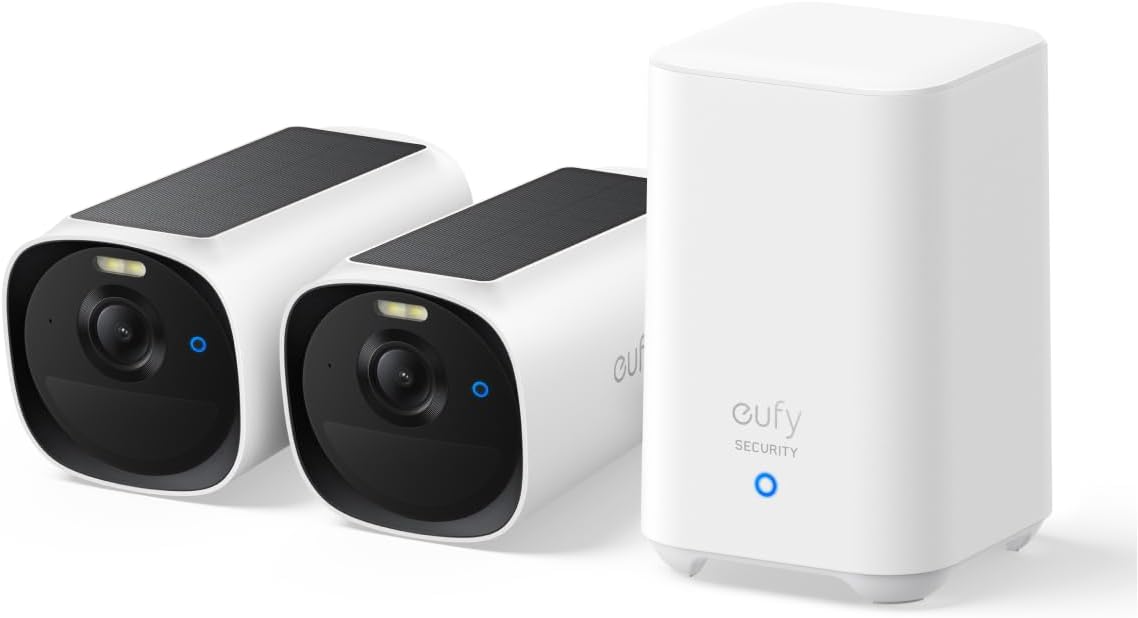 eufy Security eufyCam E40 2-Cam Kit, 2K MaxColor Night Vision，Built-in 16GB