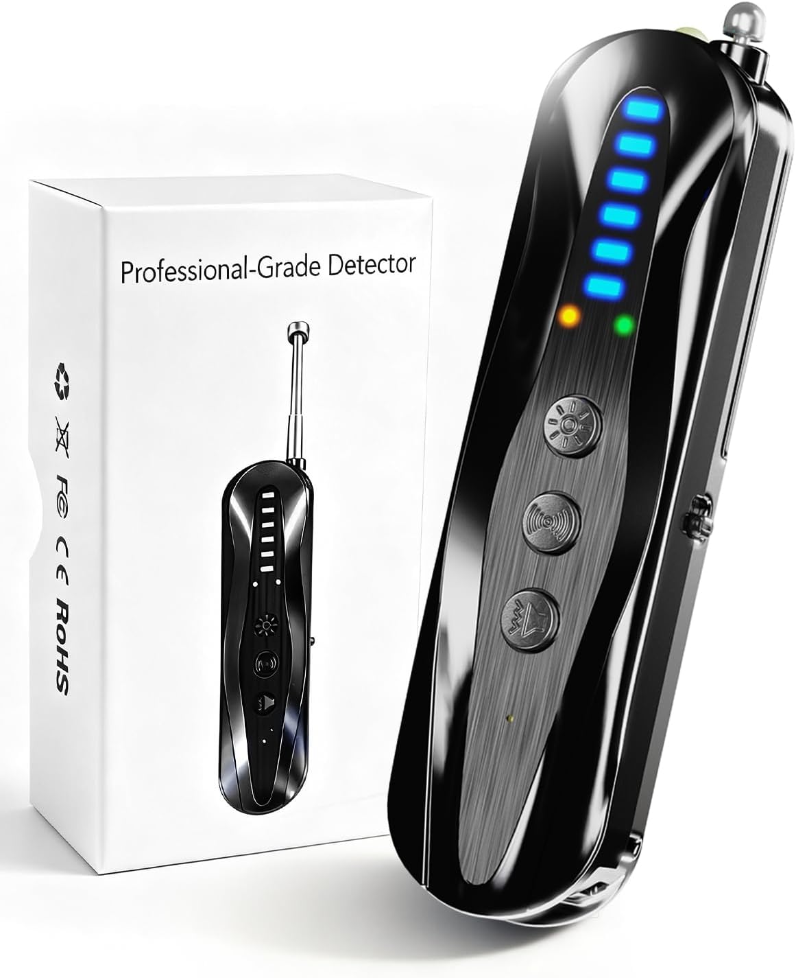 Hidden Camera Detectors,Infrared Pin-Hole Camera Finder,Wireless Camera detector, Anti-Spy Alarm and Bug Detector, GPS Tracker Detector, Portable Hidden Device Finder for Travel &amp; Off